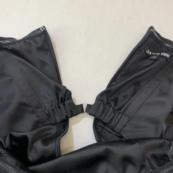 Gianni Bini Black Moire Halter/Strapless  Dress - Picture 5 of 9